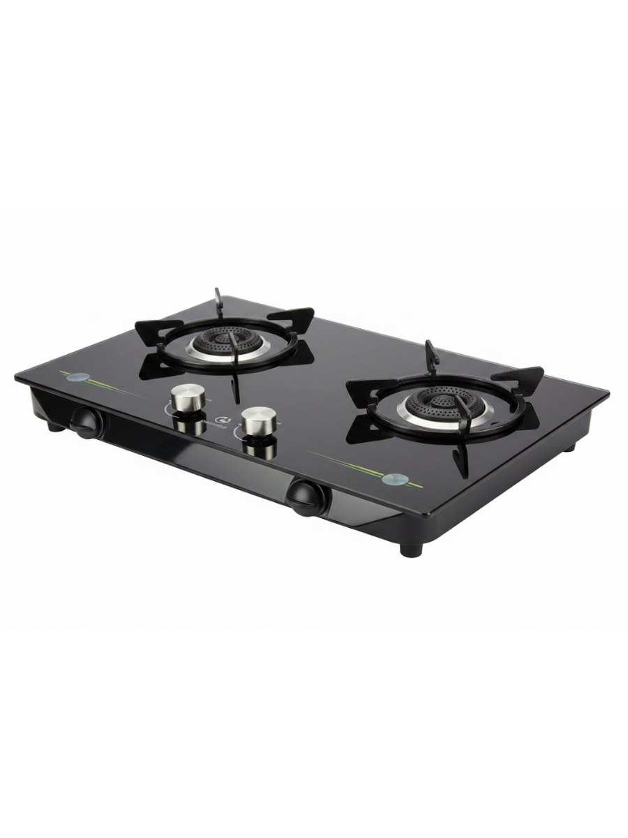 Gas Stove 2-Burner Glass Top