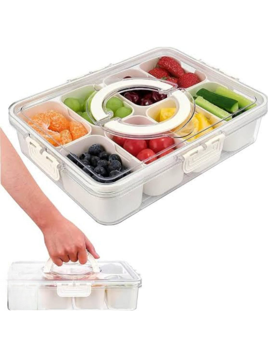 Divided Snack & Serving Container with Lid