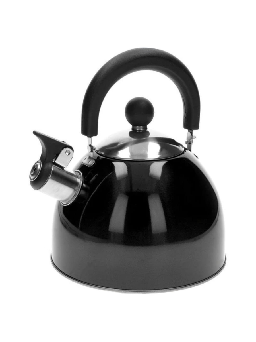 Stainless Steel Whistling Kettle – Black
