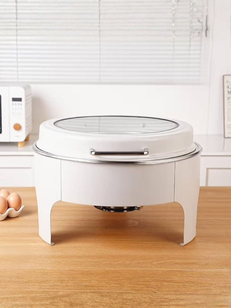 Round Chafing Dish with Glass Lid