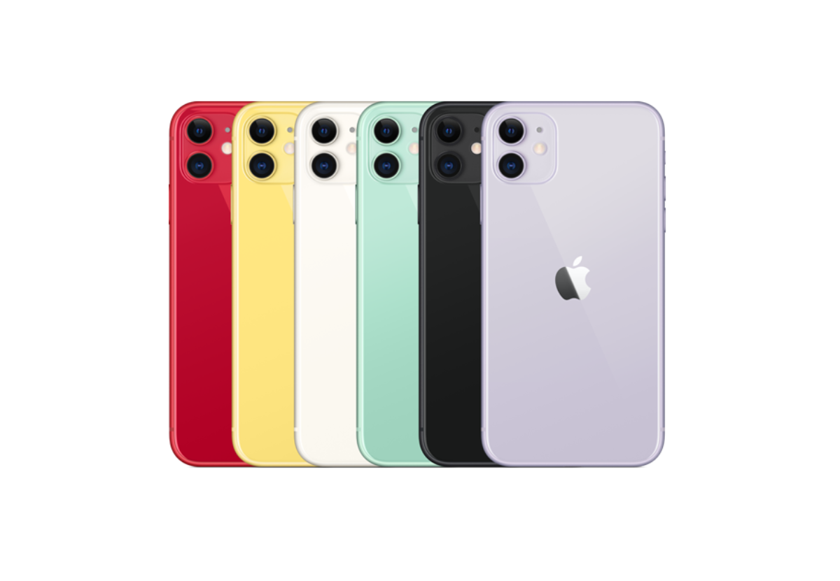 Apple iPhone 11 in multiple colours - Red, Yellow, White, Green, Black, Purple