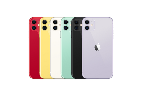 Apple iPhone 11 in multiple colours - Red, Yellow, White, Green, Black, Purple