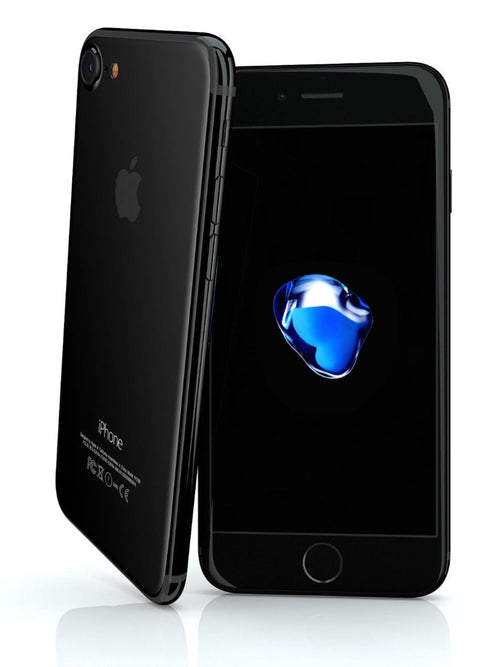 Apple iPhone 7 Jet Black front and back view