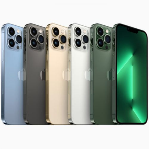 Apple iPhone 13 Pro full colour lineup - Sierra Blue, Graphite, Gold, Silver, Alpine Green