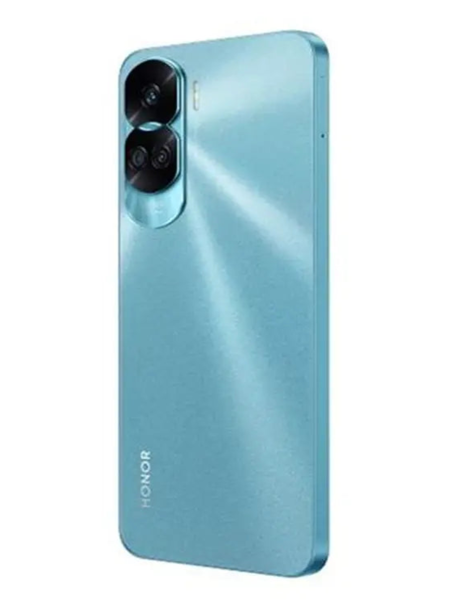 HONOR 90 Lite 5G in Cyan Lake - angled rear view