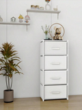 Fabric Drawer Dresser – White Storage Organiser