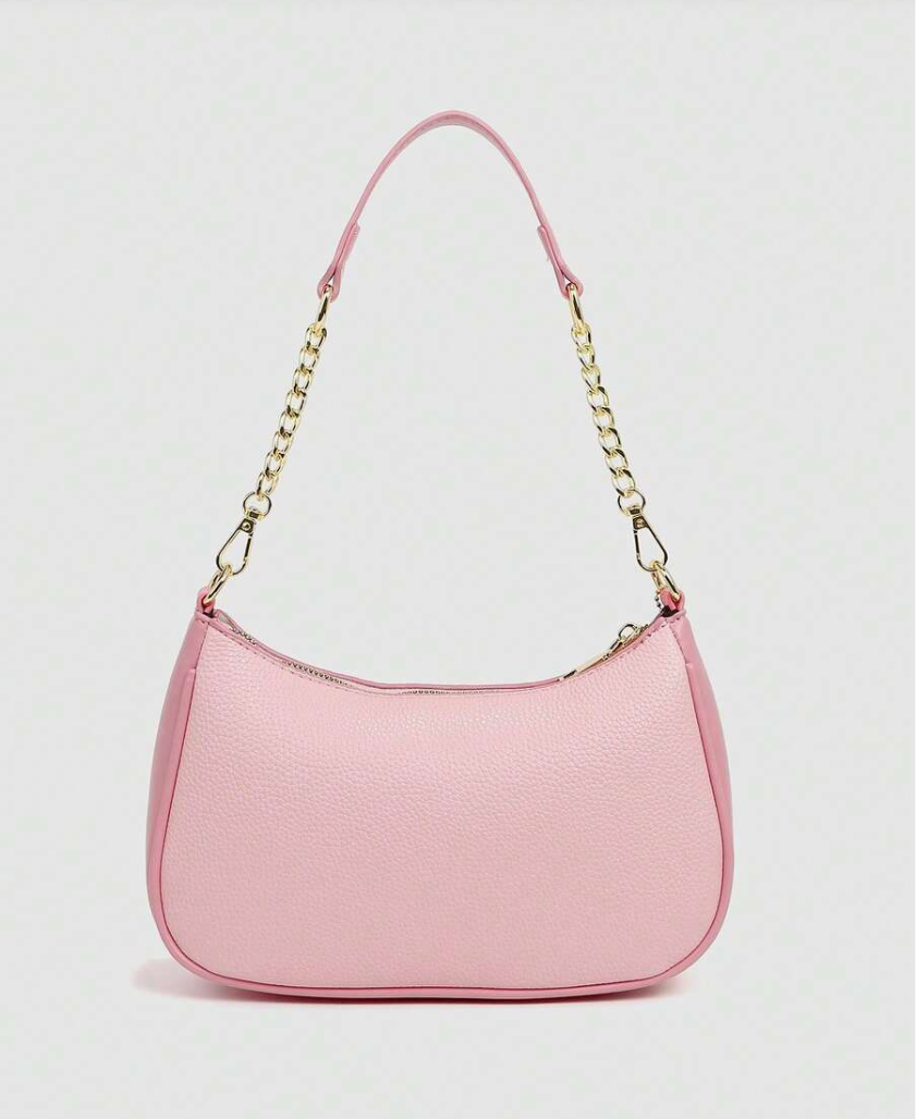 Pink Chain Shoulder Bag
