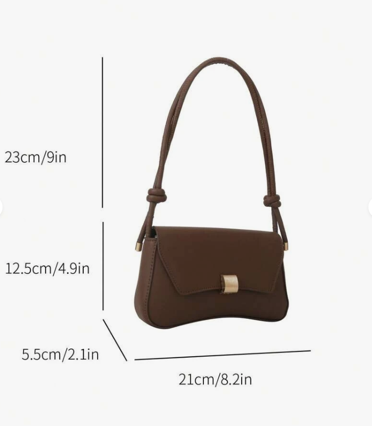 Gold-Clasp Knot Shoulder Bag