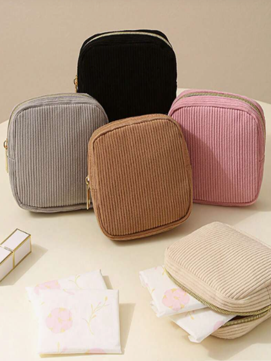 Corduroy Sanitary Napkin Storage Bag