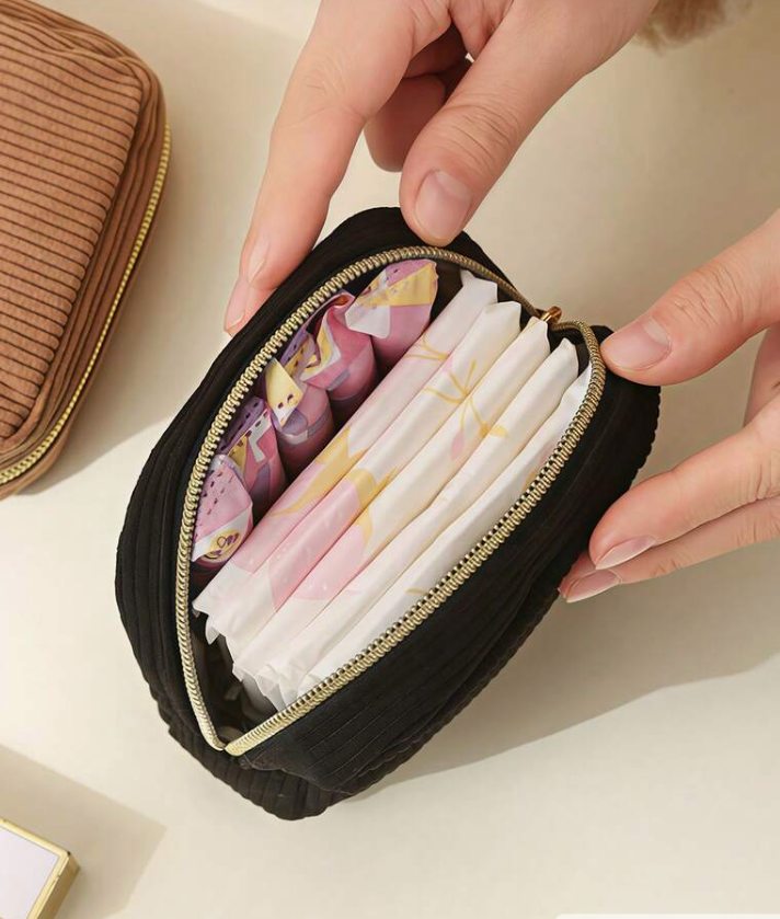 Corduroy Sanitary Napkin Storage Bag
