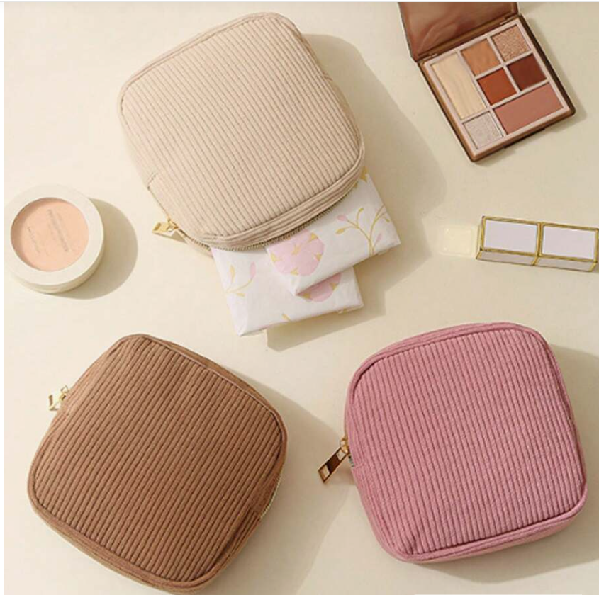Corduroy Sanitary Napkin Storage Bag
