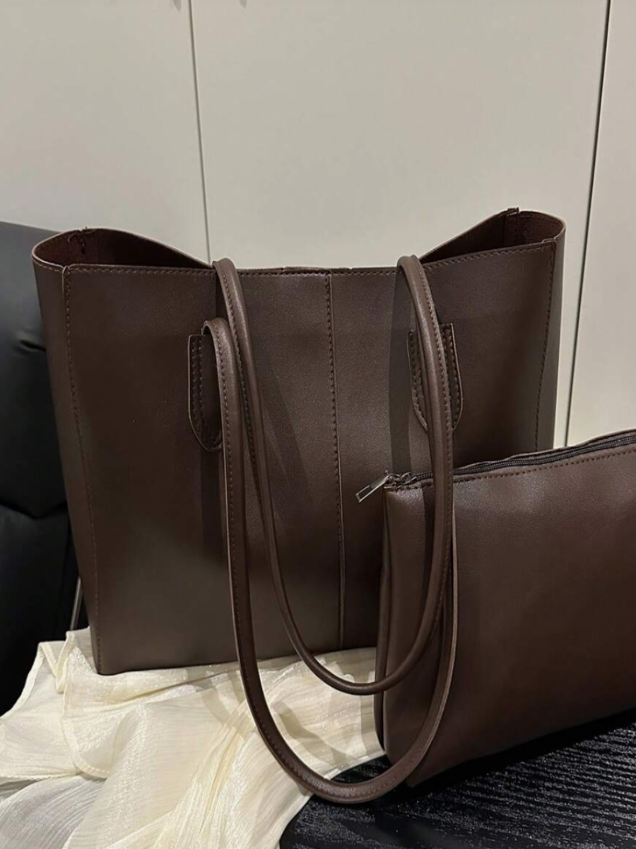 Large Capacity PU Leather Tote Bag