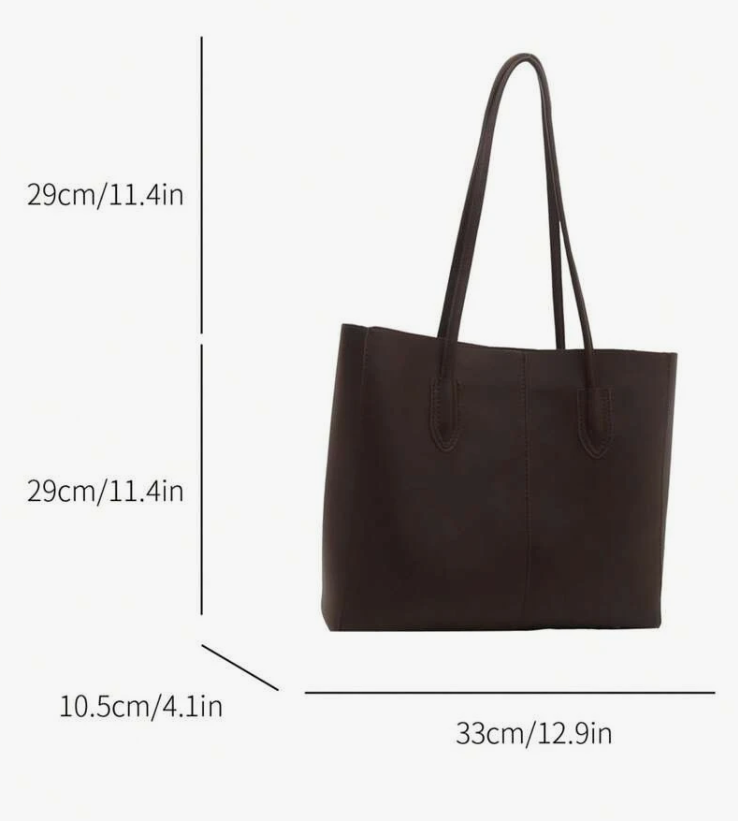 Large Capacity PU Leather Tote Bag