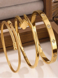 Gold Bangle Bracelet Set – 3 Piece