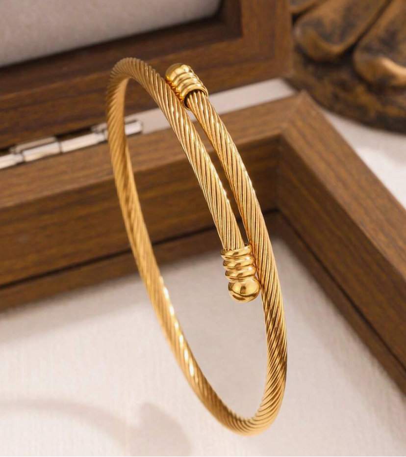 Gold Bangle Bracelet Set – 3 Piece