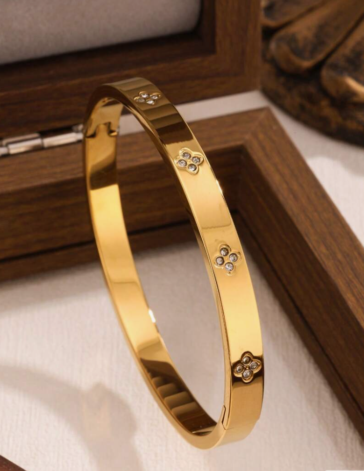 Gold Bangle Bracelet Set – 3 Piece