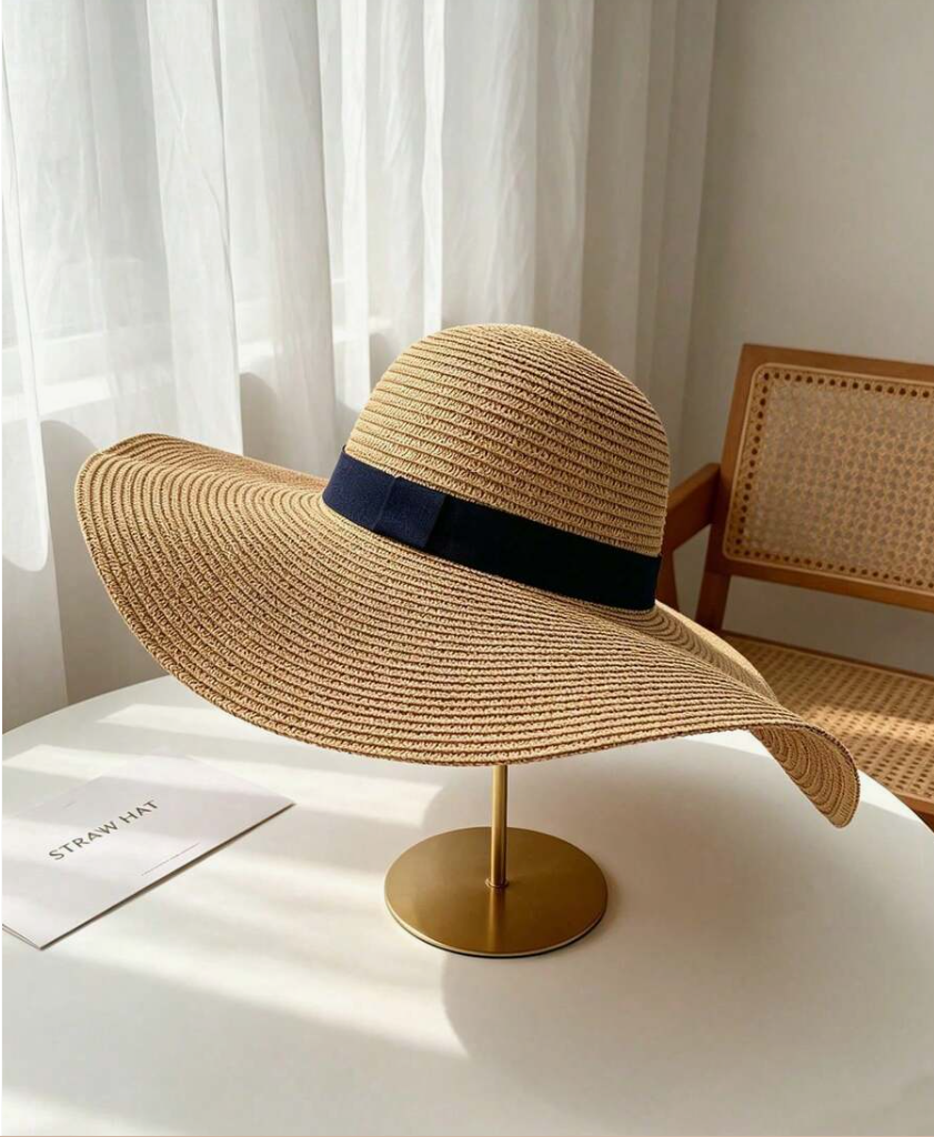 Wide Brim Straw Sun Hat
