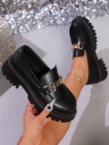 Women's Chain Detail Chunky Platform Loafers