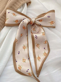 Satin Ribbon Scarf Set – Floral & Print Hair Scarves