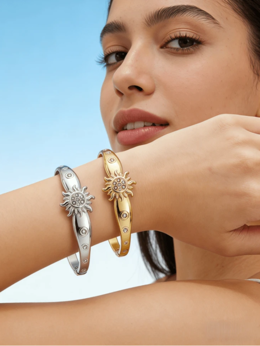 Celestial Sun Bangle Bracelet