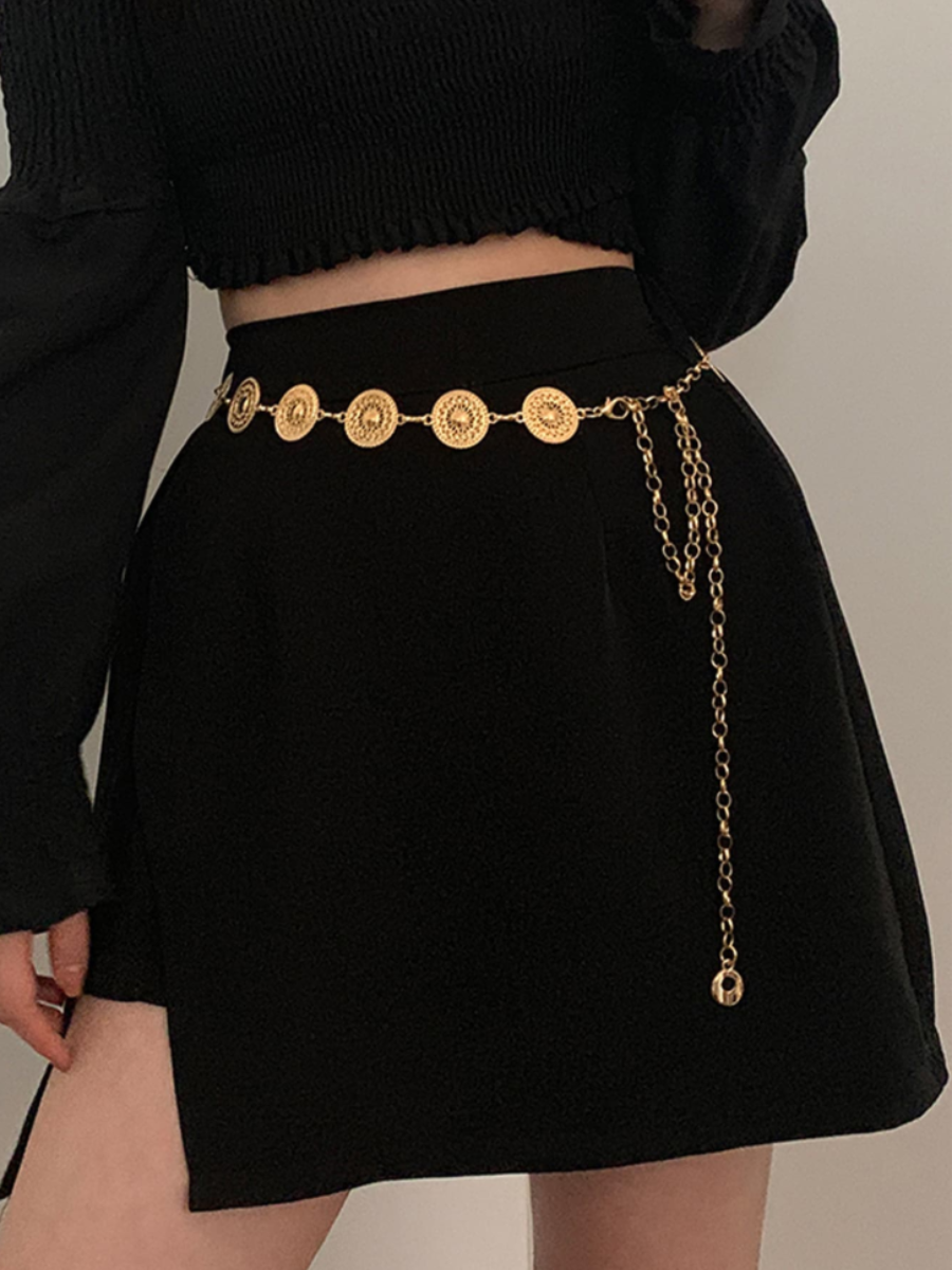 Gold Coin Chain Belt