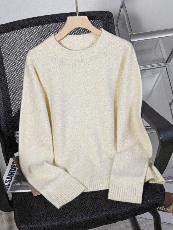Oversized Cream Knit Sweater