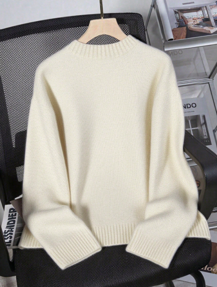 Oversized Cream Knit Sweater