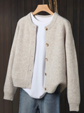 Oversized Knit Cardigan – Oat