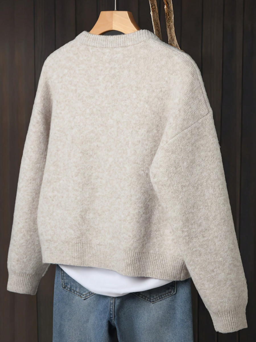 Oversized Knit Cardigan – Oat