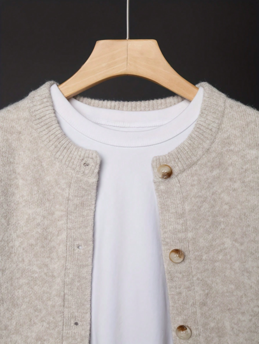 Oversized Knit Cardigan – Oat