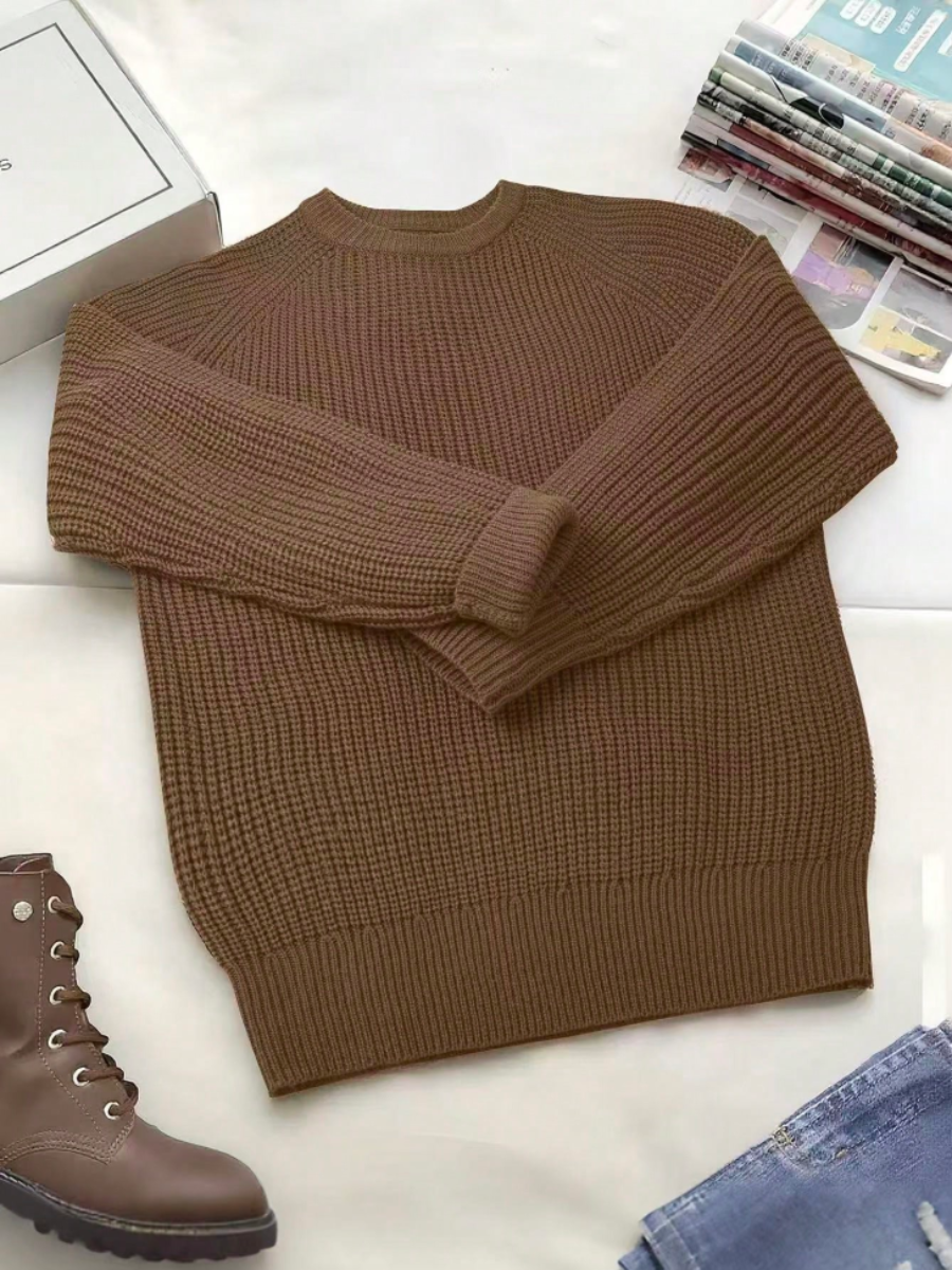 Oversized Ribbed Knit Sweater