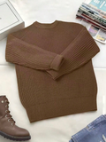 Oversized Ribbed Knit Sweater