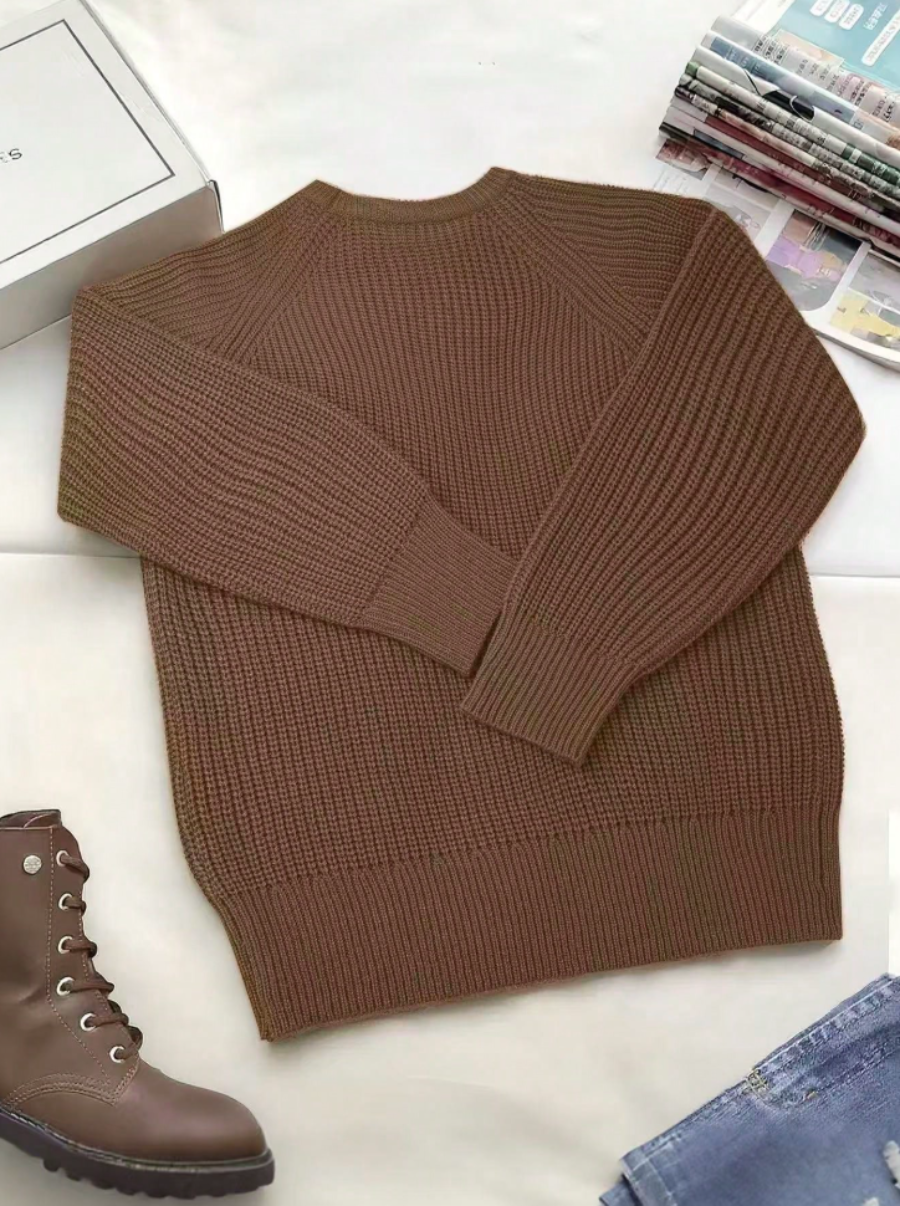 Oversized Ribbed Knit Sweater