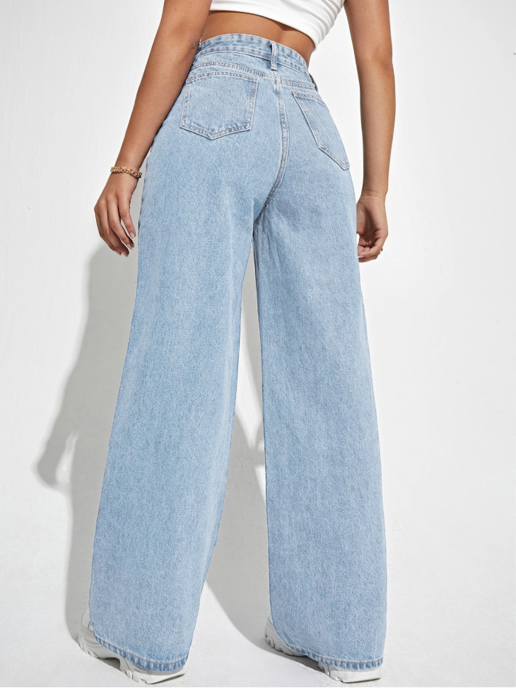 Women's High-Waist Wide-Leg Jeans