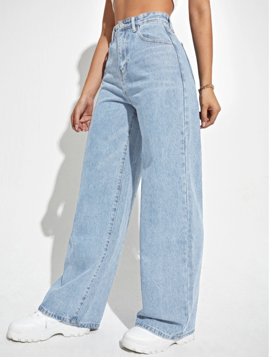 Women's High-Waist Wide-Leg Jeans