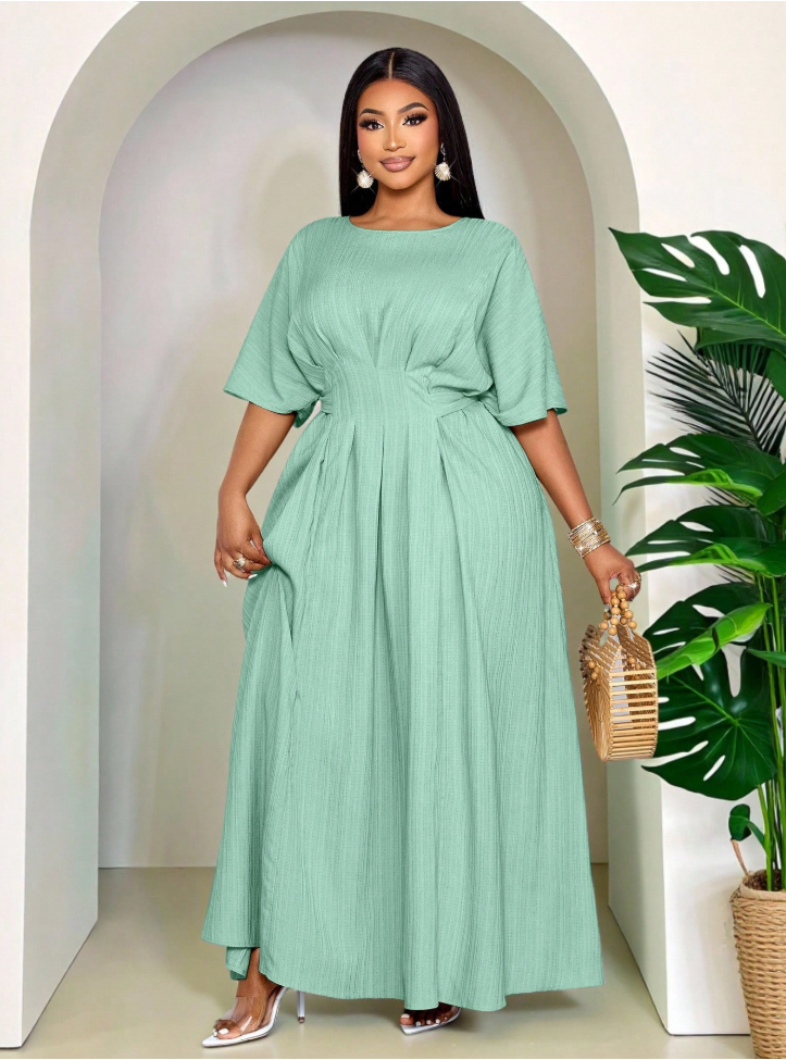 Mint Green Belted Maxi Dress