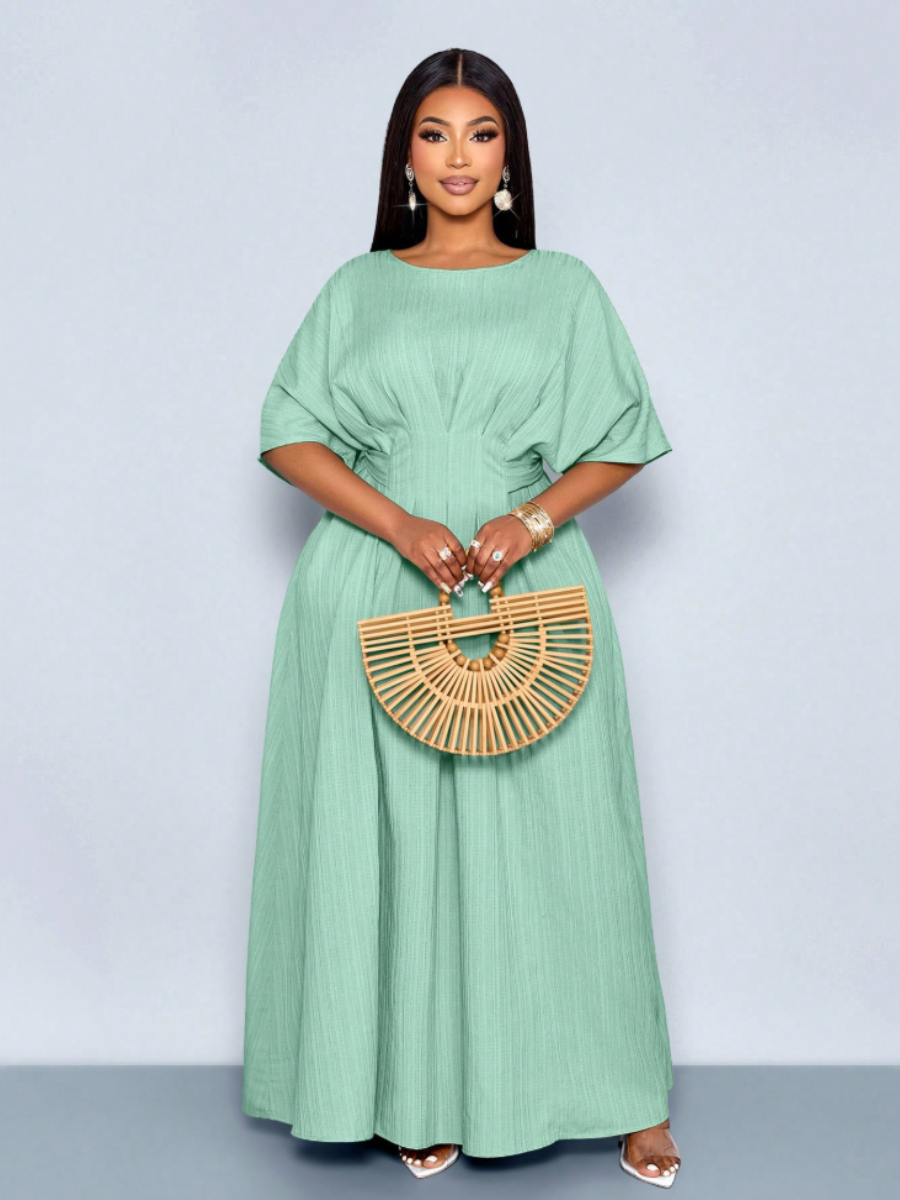 Mint Green Belted Maxi Dress