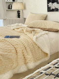 Bubble Fleece Sherpa Blanket