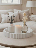 Ribbed Decorative Round Tray