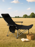 Folding Camping Chair with Adjustable Backrest & Footrest