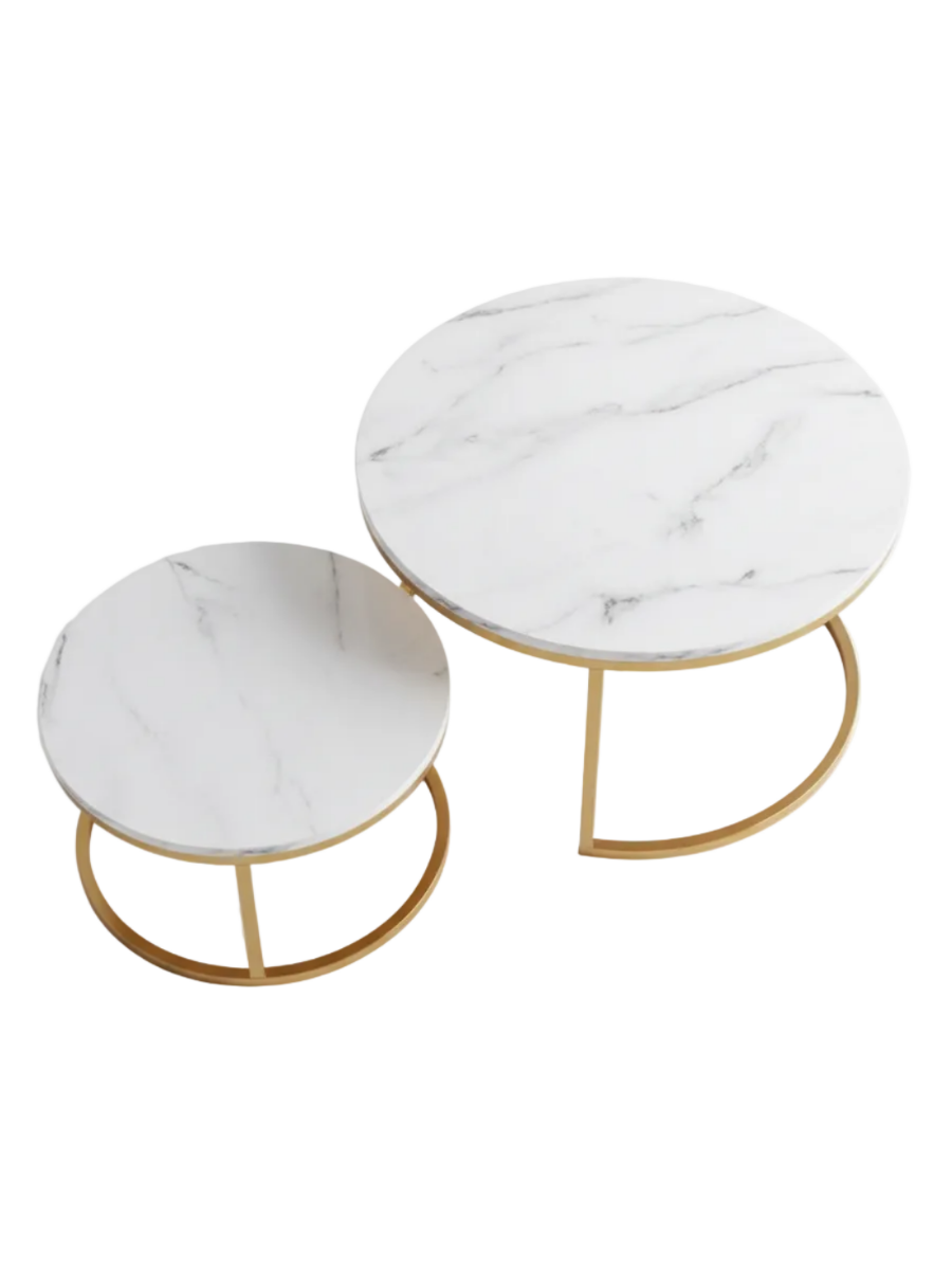 Marble Nesting Coffee Table Set (2-Piece)