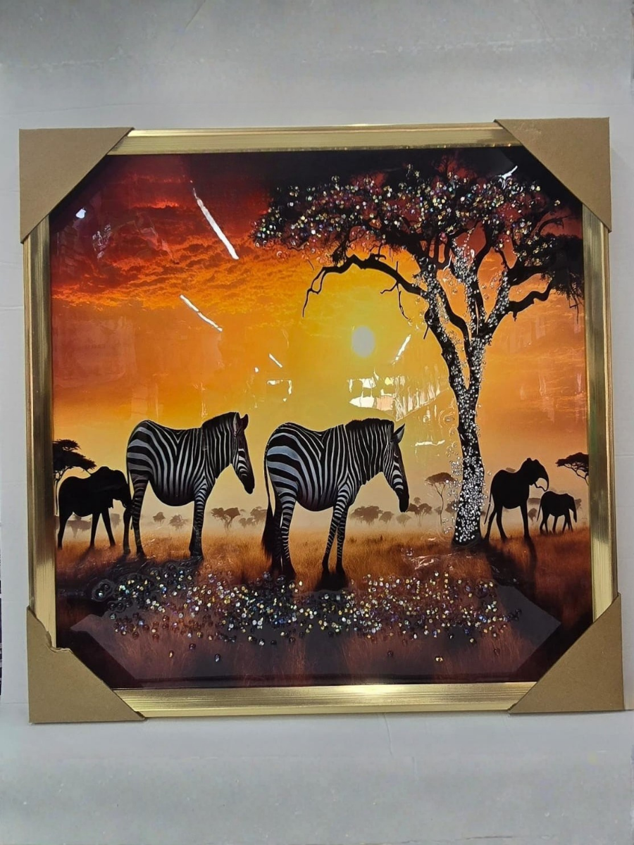 Mystical Zebra Floral Framed Wall Art