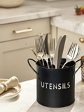 Black Metal Utensil Holder