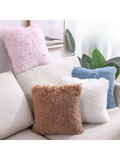 Fluffy Plush Cushion Cover