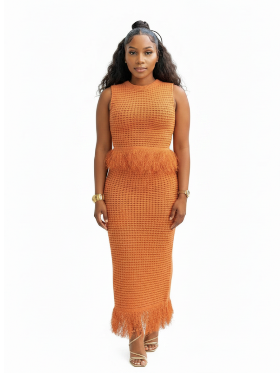 Crochet Fringe Two-Piece Set