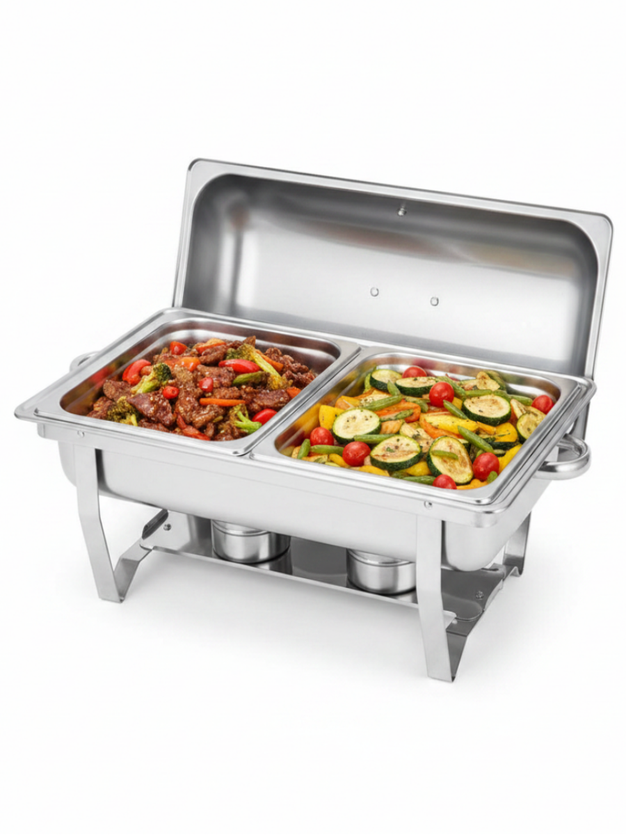 Stainless Steel Chafing Dish Set – Single & Double Bowl 10L
