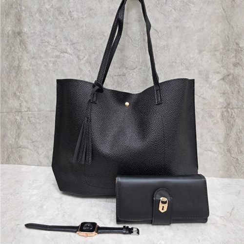3-in-1 Tote Bag, Wallet & Watch Set