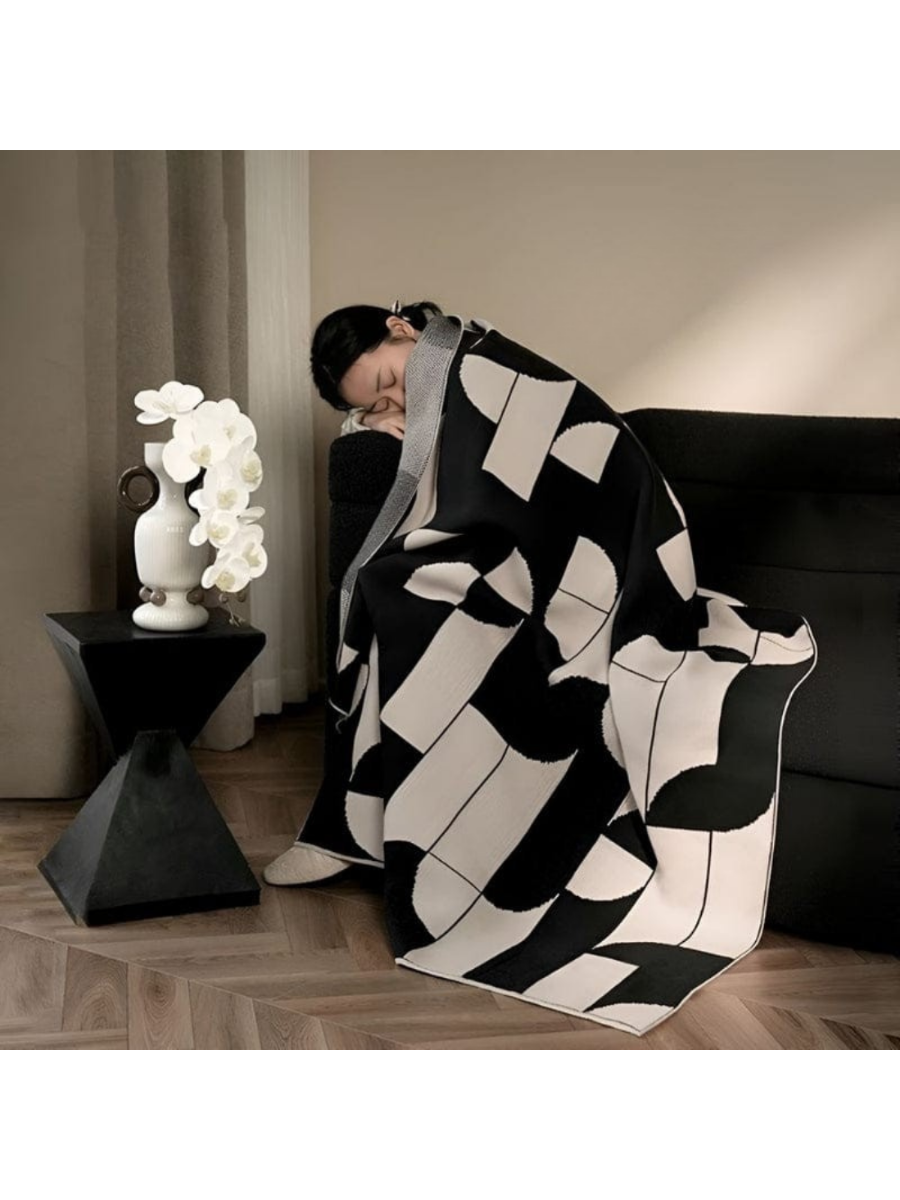 Geometric Abstract Throw Blanket