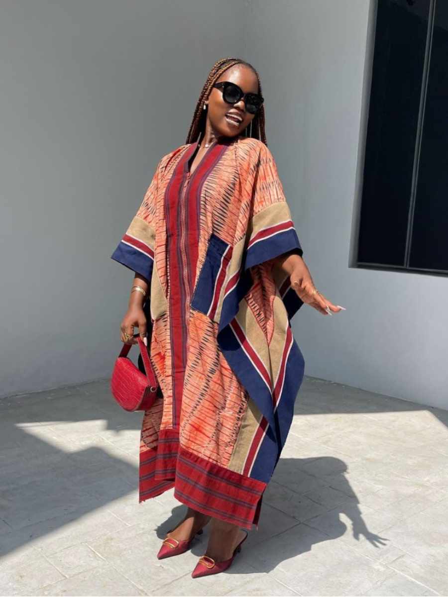 African Print Kaftan Dress