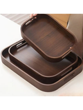 Walnut Wood Nesting Serving Tray Set of 3
